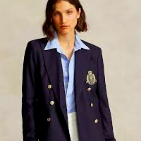 LAUREN RALPH LAUREN LADIES PURE MERINO WOOL CRESTED LUXURY BLAZER (HONG KONG) - Picture 13 of 17